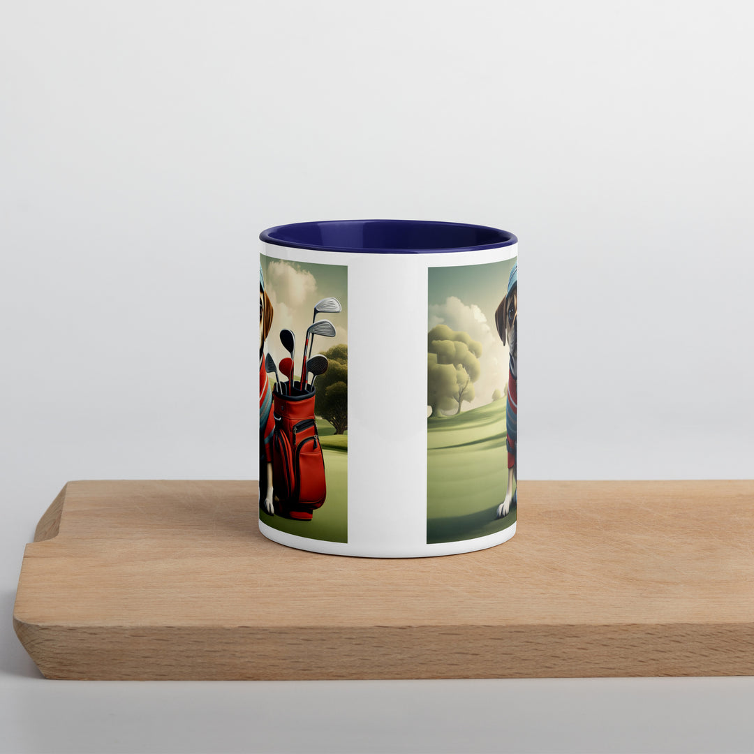 Puggle Golfer- Mug with Color Inside v3