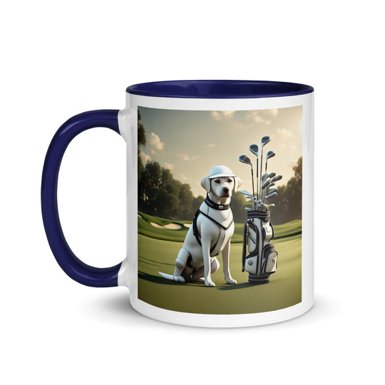 Mug with Color Inside-Labrador Retriever Golfer V5