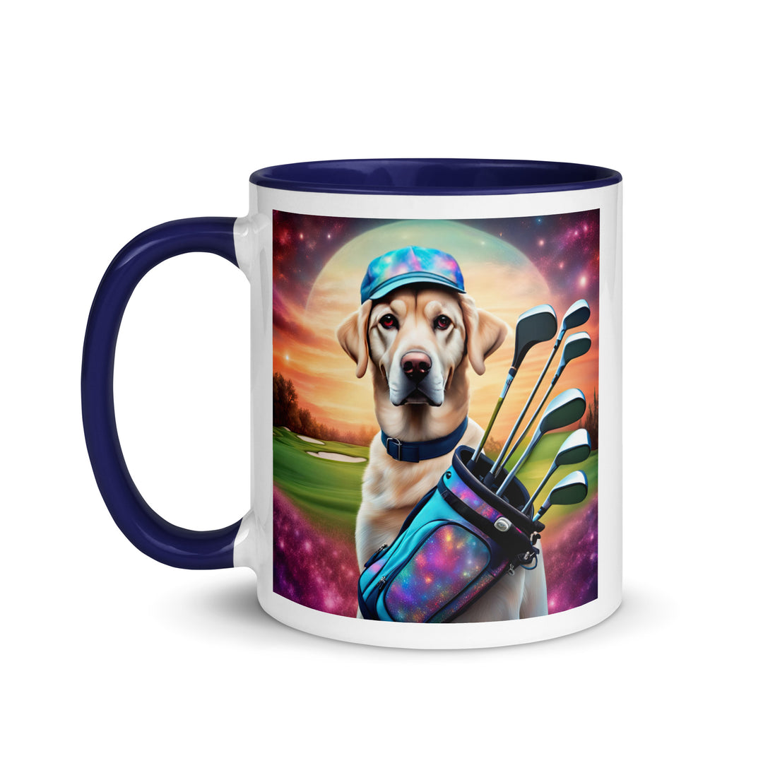 Mug with Color Inside-Labrador Retriever Golfer V8