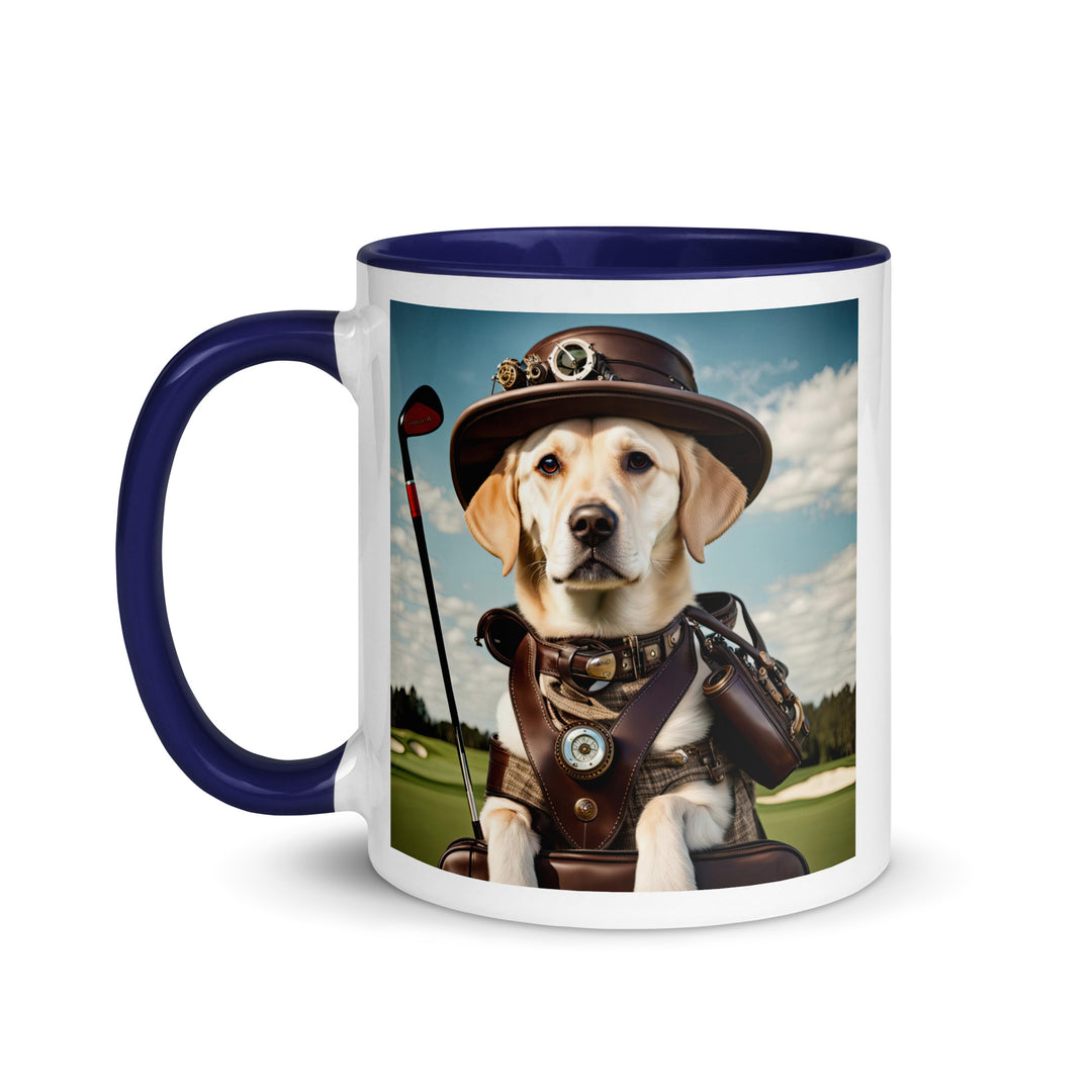 Mug with Color Inside-Labrador Retriever Golfer V12