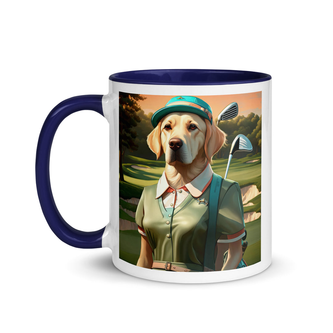 Mug with Color Inside-Labrador Retriever Golfer V15