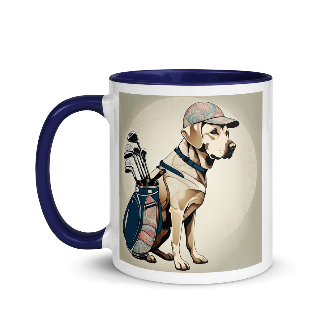 Mug with Color Inside-Labrador Retriever Golfer V19