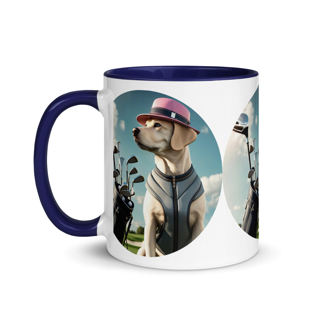 Mug with Color Inside-Labrador Retriever Golfer V24