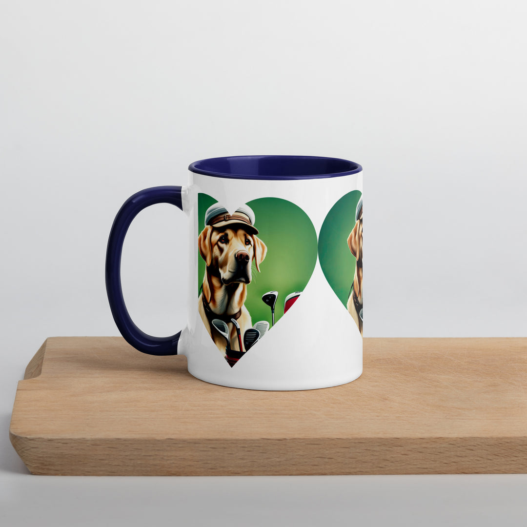 Mug with Color Inside-Labrador Retriever Golfer V26