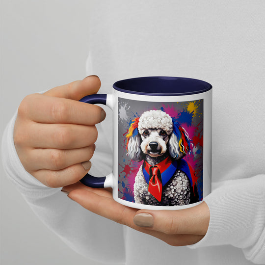 Poodle- Mug with Color Inside v4