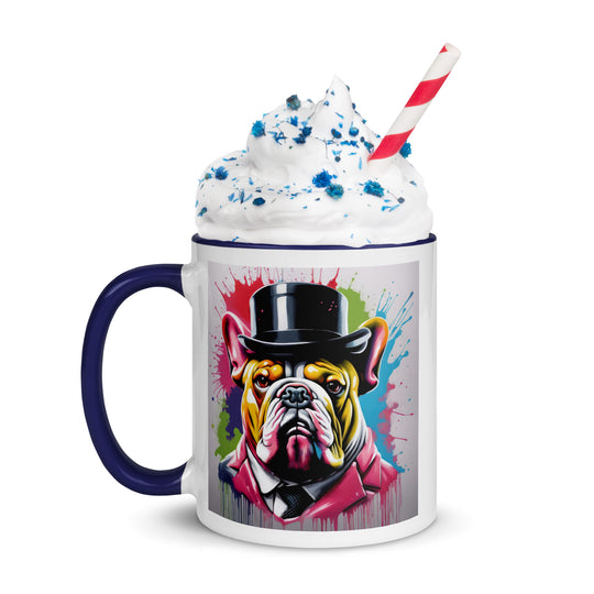 Bulldog- Mug with Color Inside v2