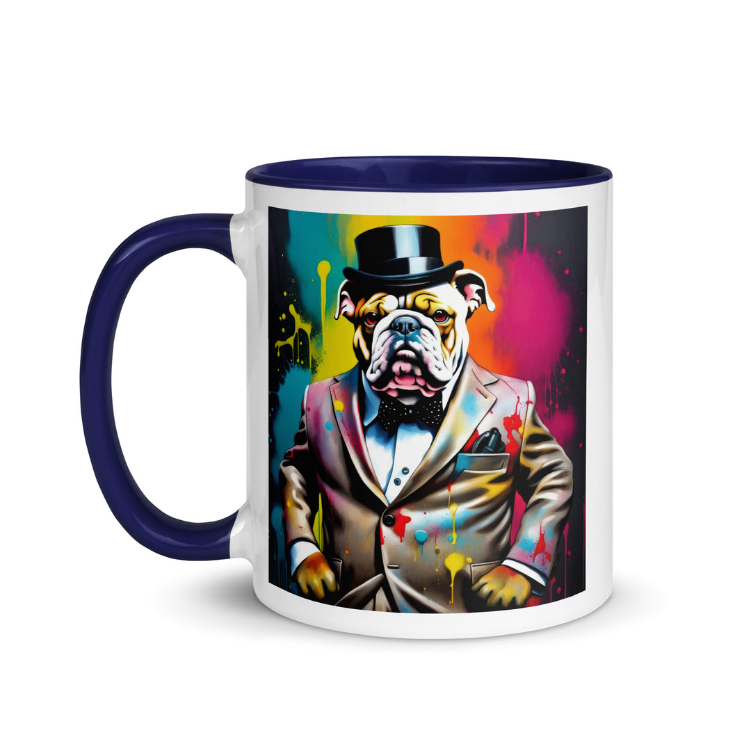 Bulldog- Mug with Color Inside v4