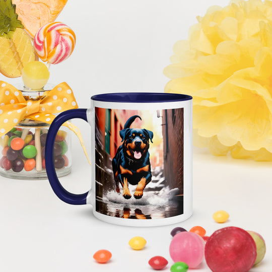 Rottweiler- Mug with Color Inside v4