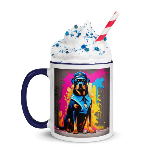 Rottweiler- Mug with Color Inside v5