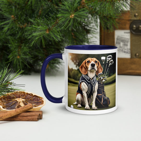 Beagle Golfer- Mug with Color Inside