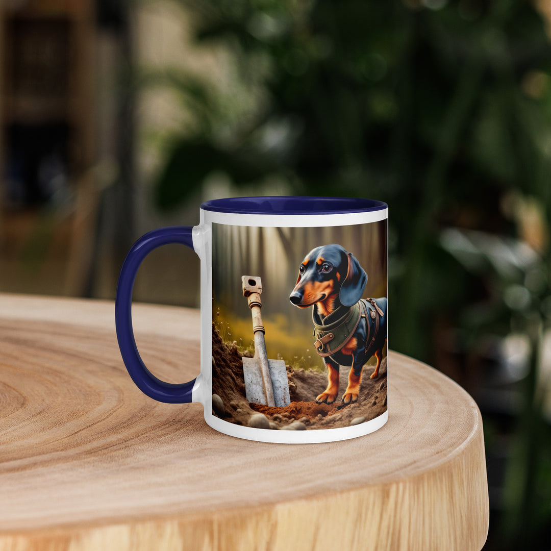 Dachshund- Mug with Color Inside v2