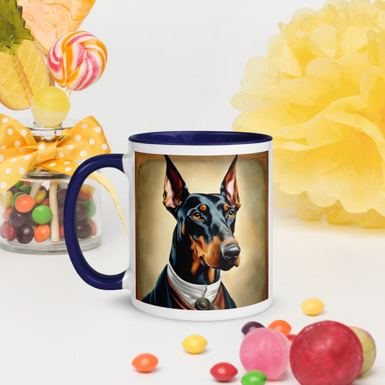 Doberman Pinscher- Mug with Color Inside v4