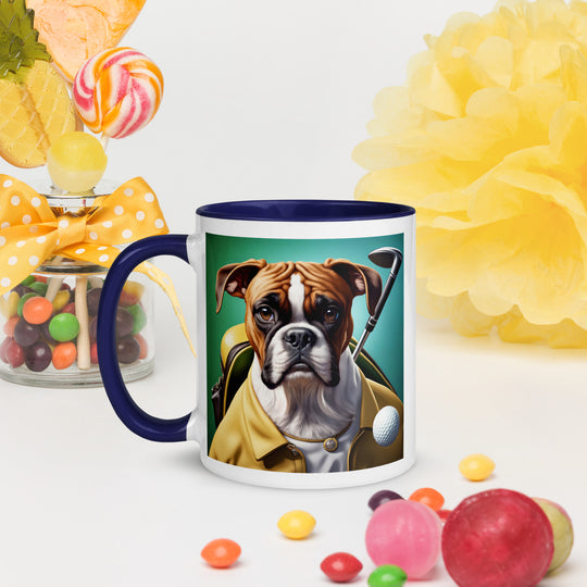 Boxer Golfer- Mug with Color Inside