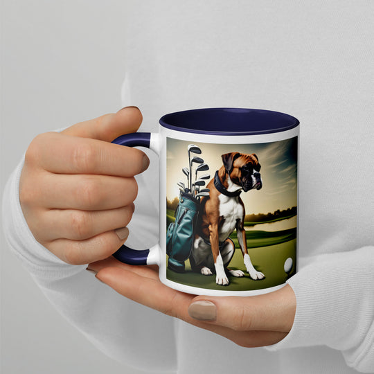 Boxer Golfer- Mug with Color Inside v3