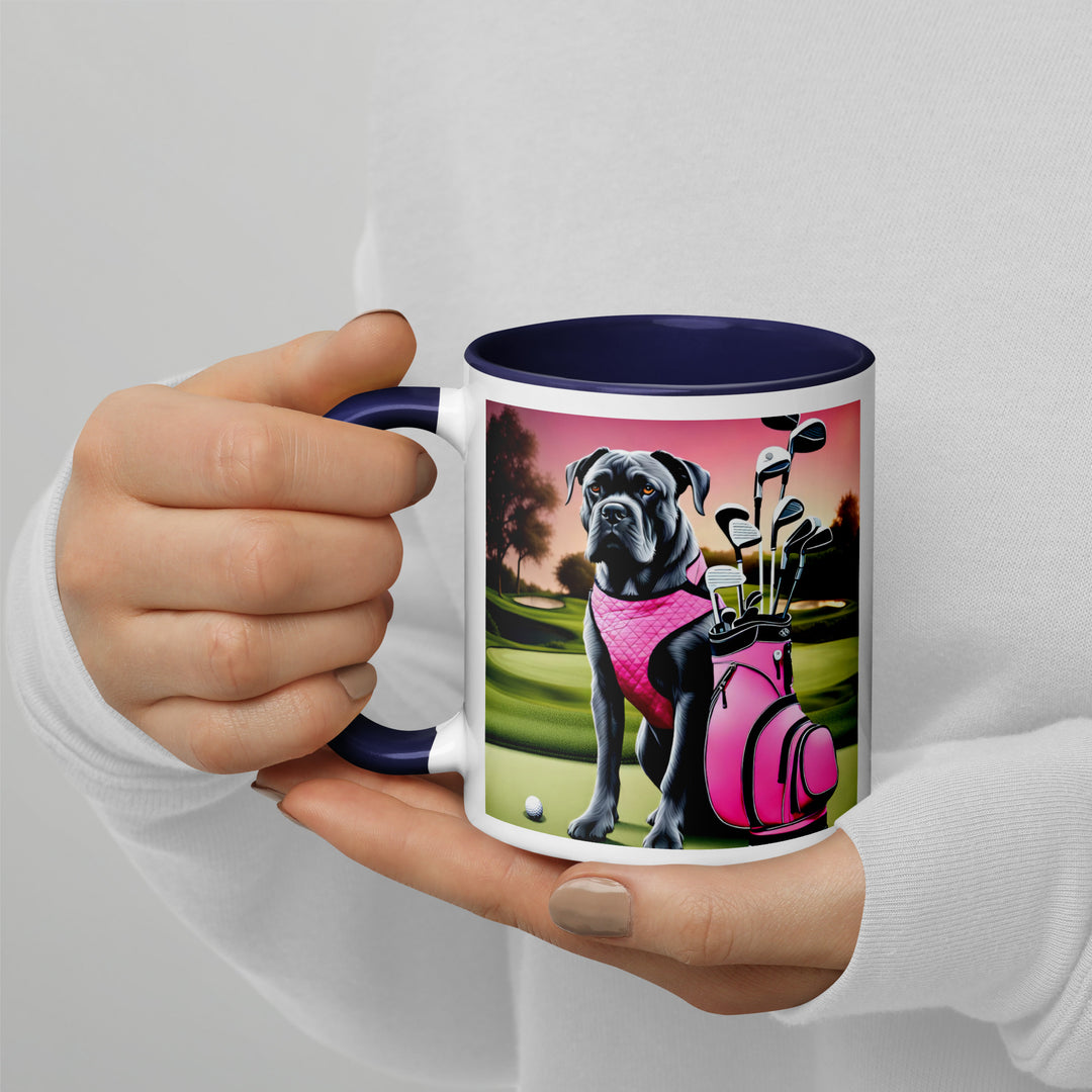 Cane Corso Golfer- Mug with Color Inside