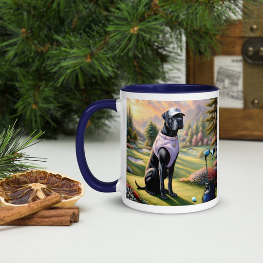 Cane Corso Golfer- Mug with Color Inside v2