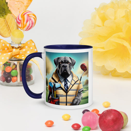 Cane Corso Golfer- Mug with Color Inside v3