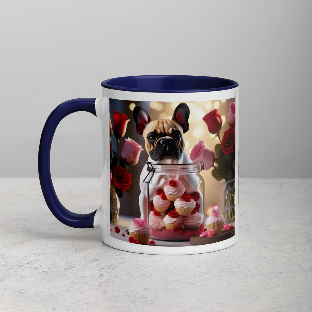 French Bulldog Romantic- Mug with Color Inside v2