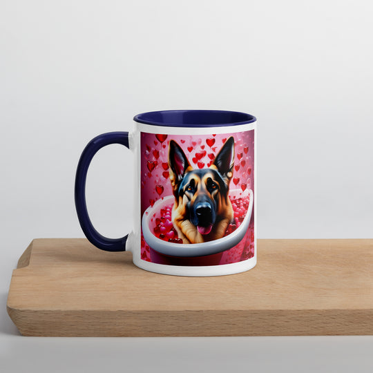 German Shepherd Romantic- Mug with Color Inside