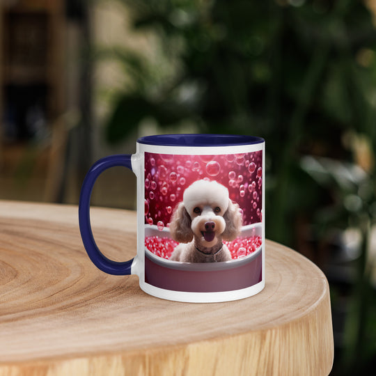 Poodle Romantic- Mug with Color Inside