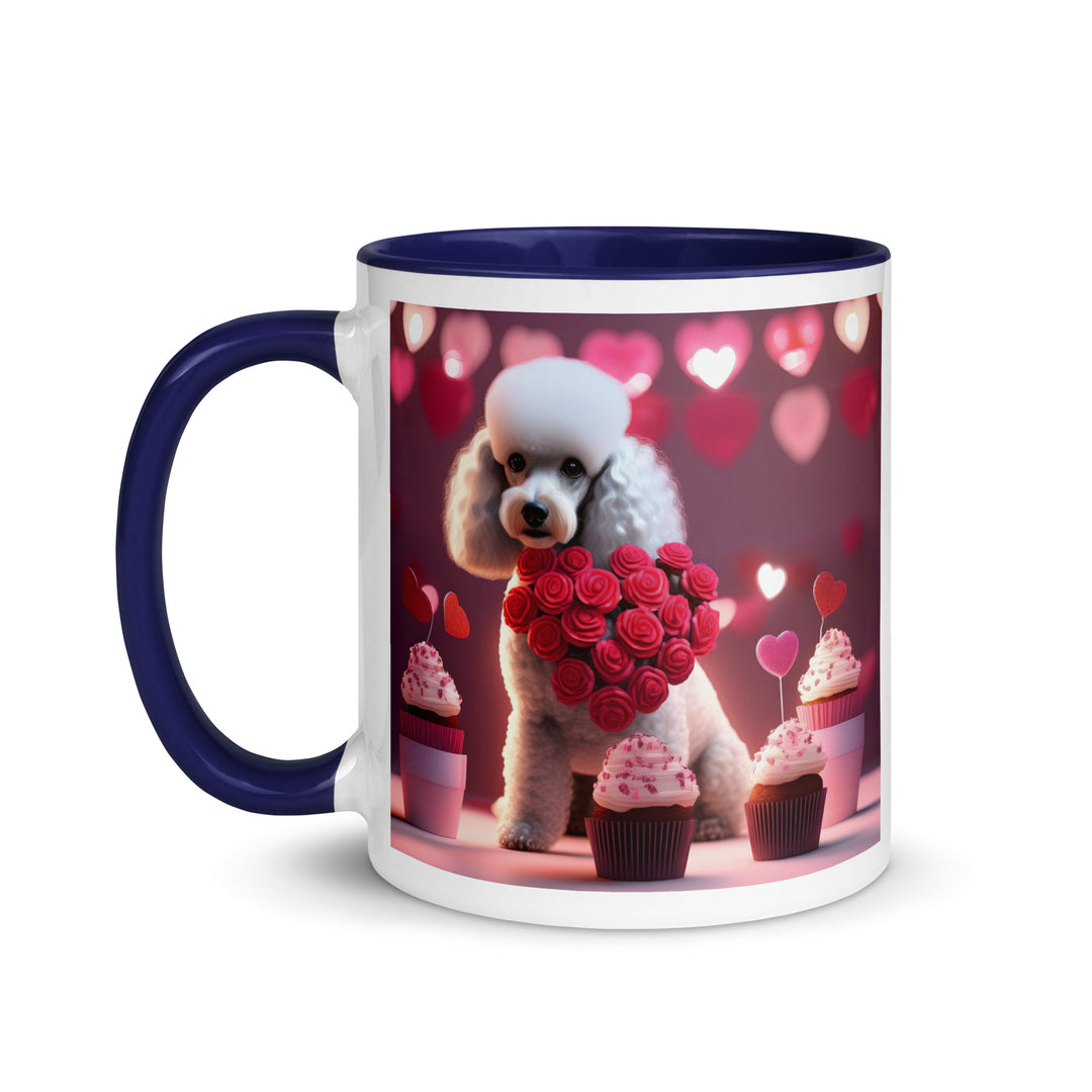 Poodle Romantic- Mug with Color Inside v3