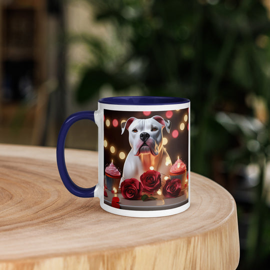 American Bulldog Romantic- Mug with Color Inside v2