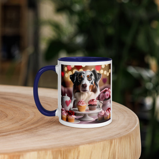 Australian Shepherd Romantic- Mug with Color Inside