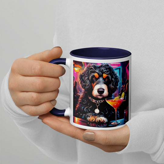 Bernedoodle General- Mug with Color Inside v16