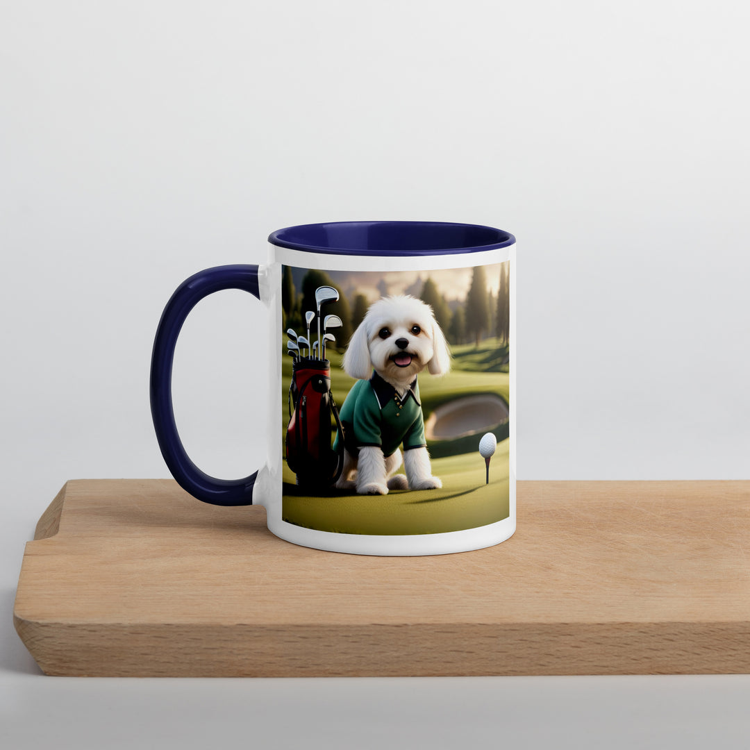 Cavachon Golfer- Mug with Color Inside v3