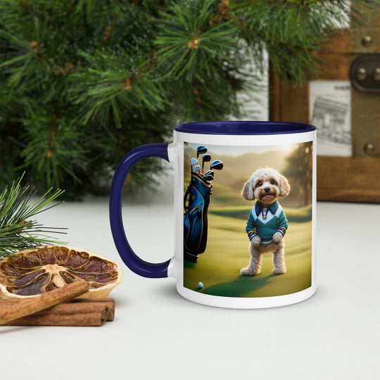 Cavapoo Golfer- Mug with Color Inside v3