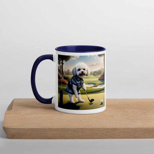 Maltipoo Golfer- Mug with Color Inside