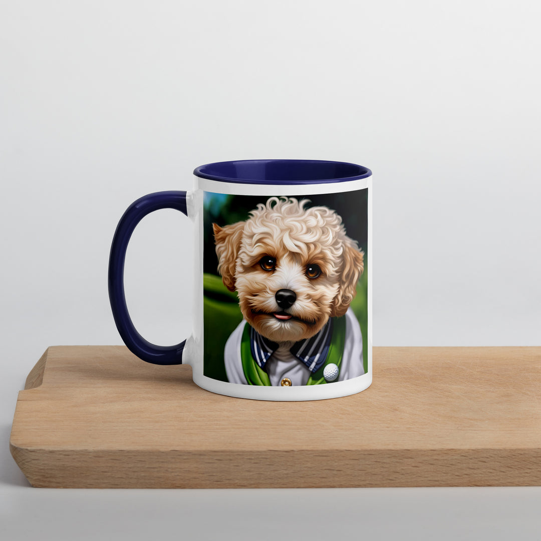 Maltipoo Golfer- Mug with Color Inside v2