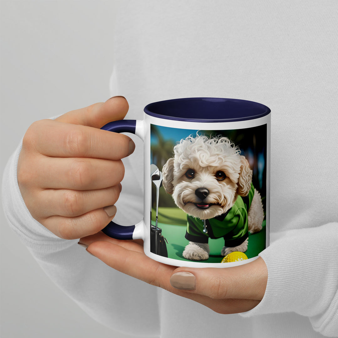 Maltipoo Golfer- Mug with Color Inside v5