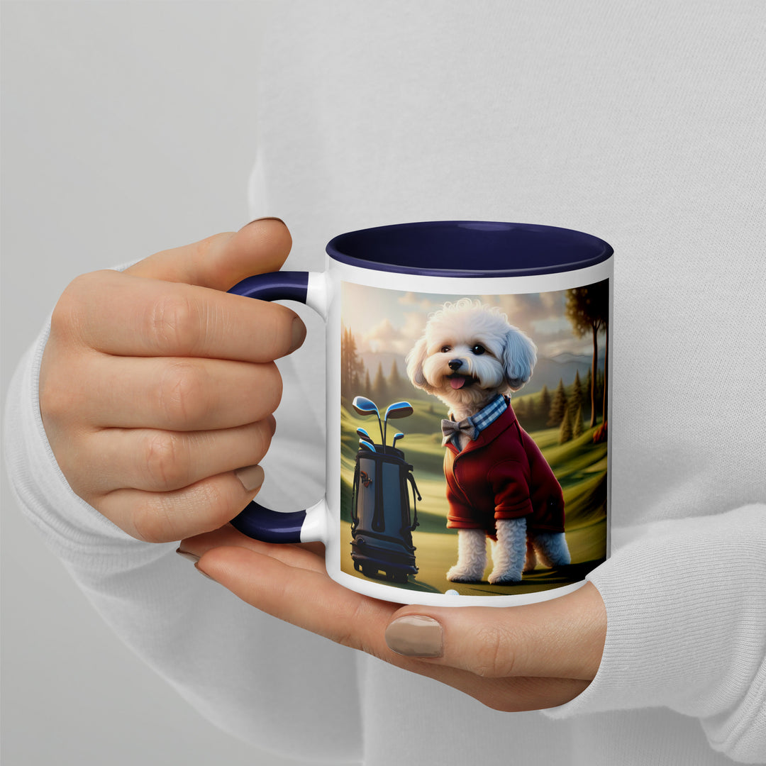 Maltipoo Golfer- Mug with Color Inside v10