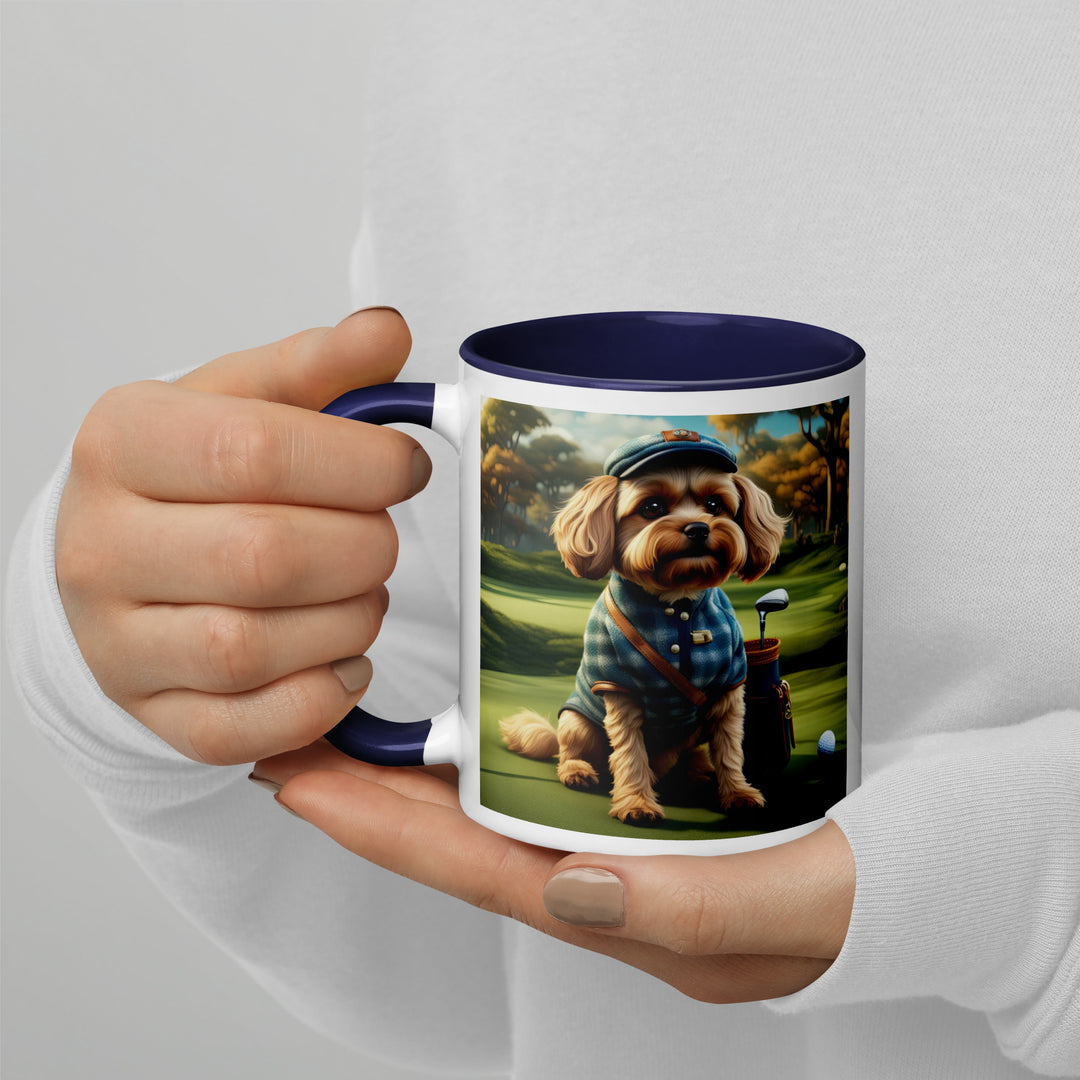 Pekapoo Golfer- Mug with Color Inside