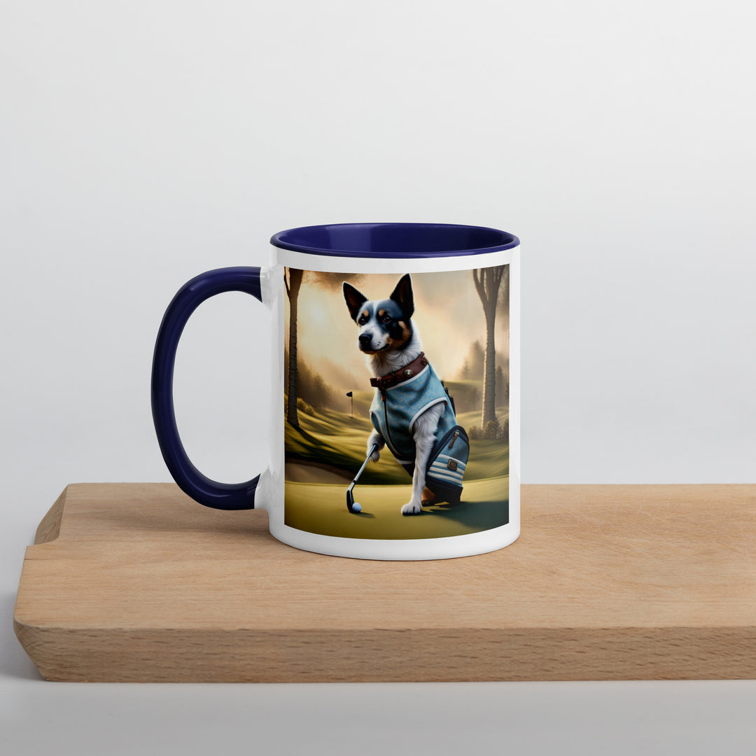 Texas Heeler Golfer- Mug with Color Inside v2