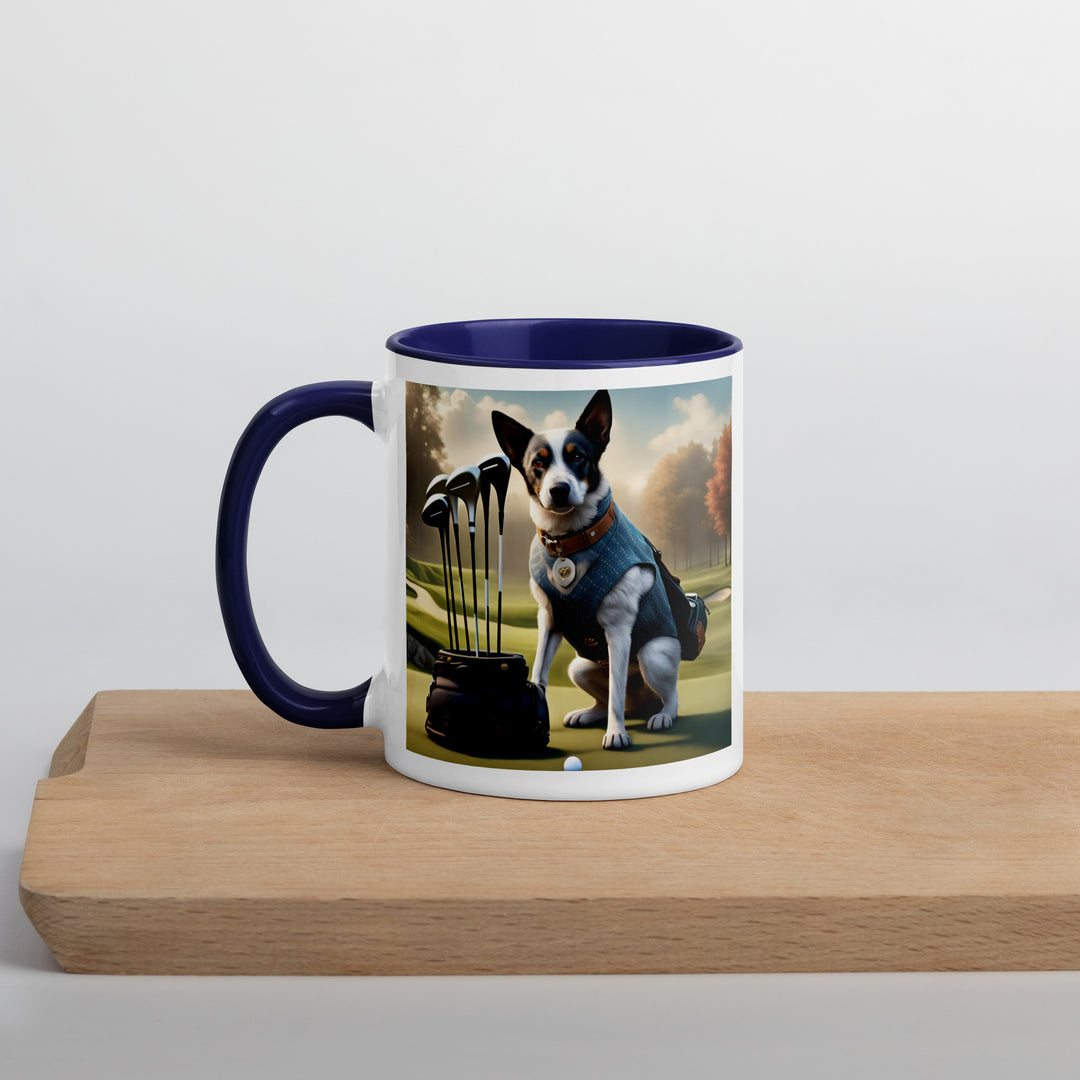 Texas Heeler Golfer- Mug with Color Inside v5