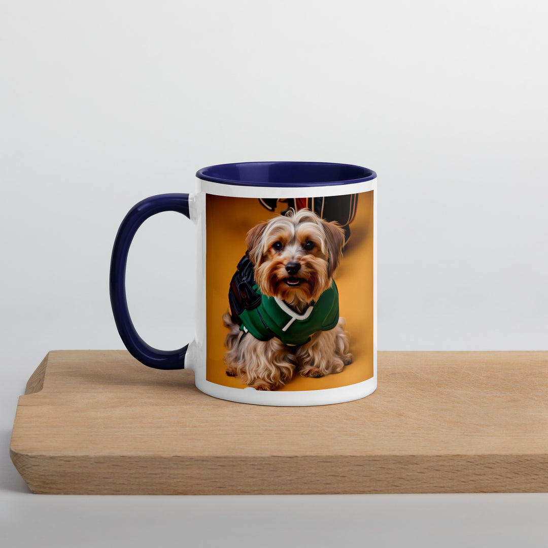 Yorkipoo Golfer- Mug with Color Inside