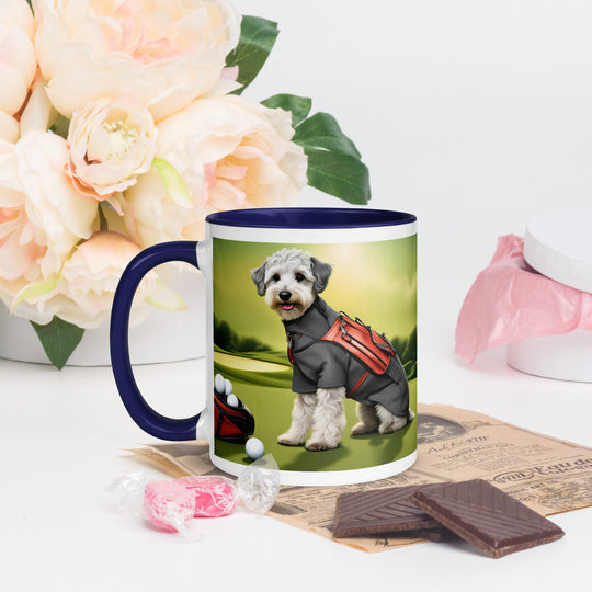 Schnoodle Golfer- Mug with Color Inside v6