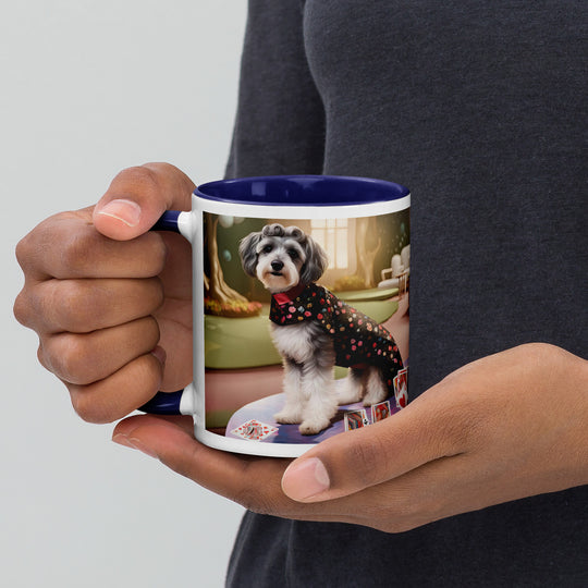 Schnoodle Golfer- Mug with Color Inside v7