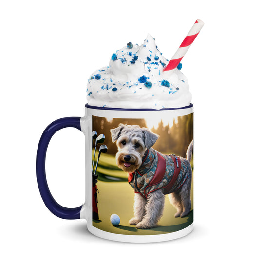 Schnoodle Golfer- Mug with Color Inside v10