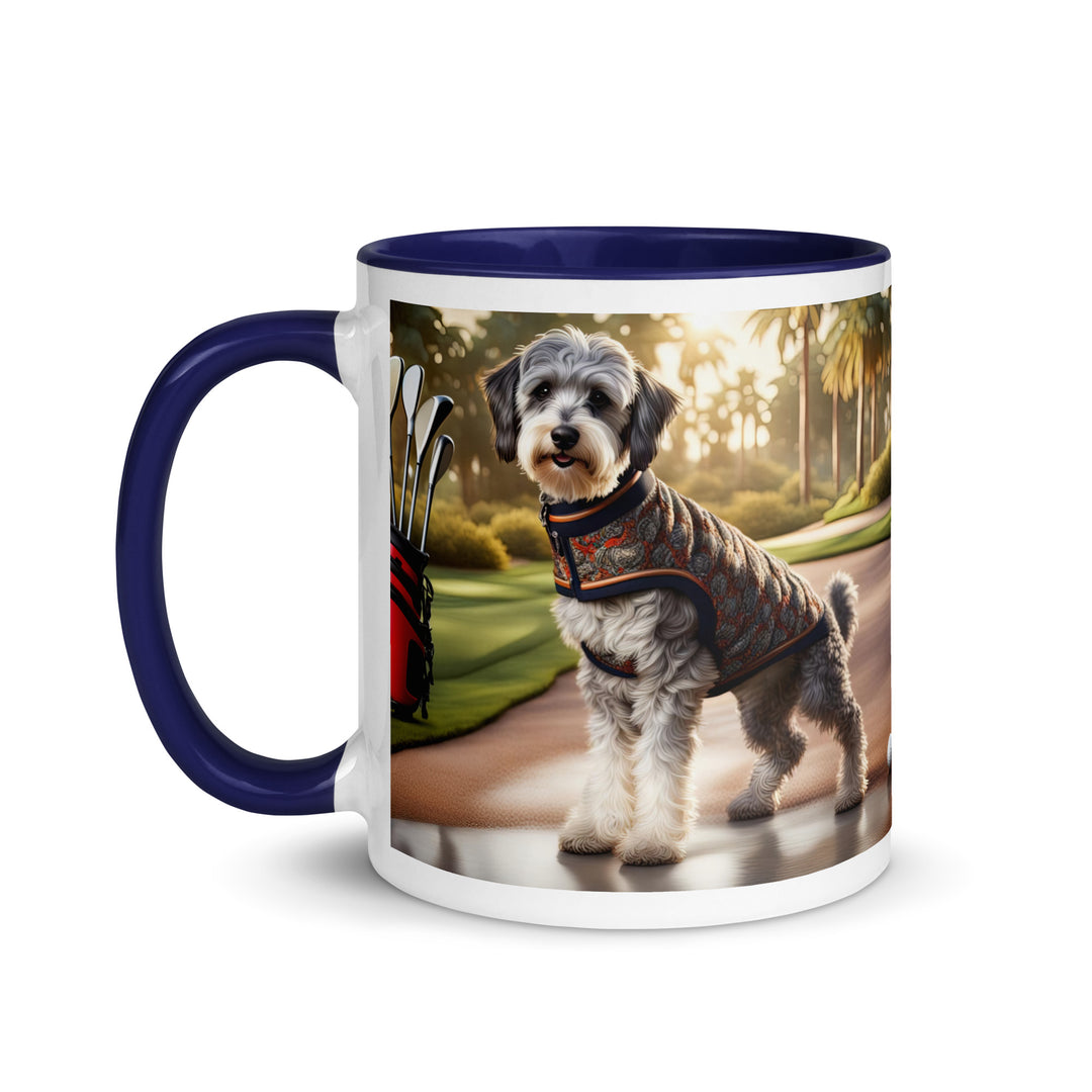 Schnoodle Golfer- Mug with Color Inside v11