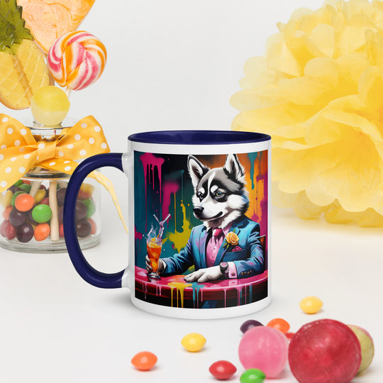 Pomsky General- Mug with Color Inside v7