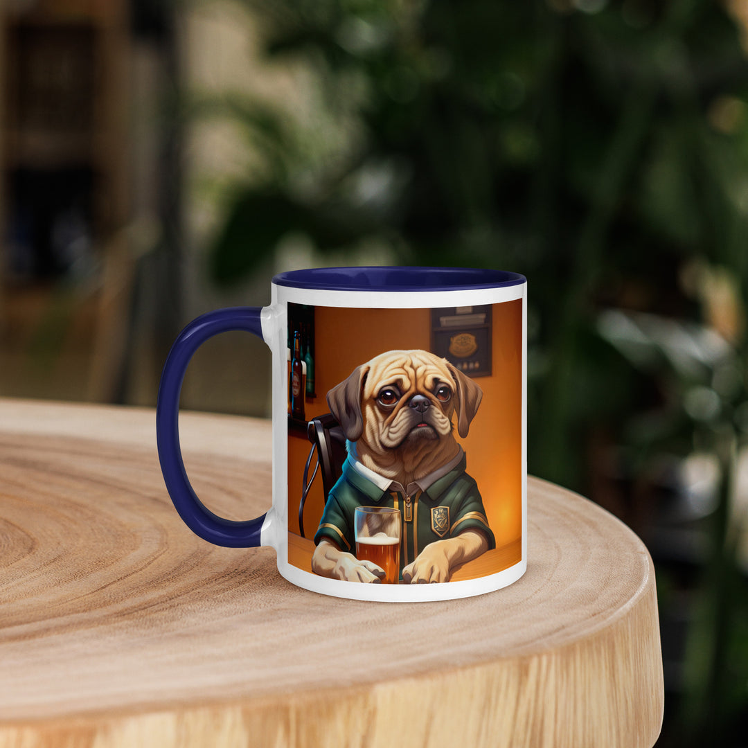 Puggle Golfer- Mug with Color Inside v14