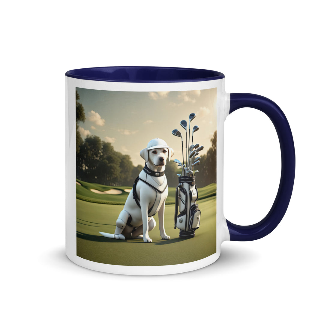 Mug with Color Inside-Labrador Retriever Golfer V5