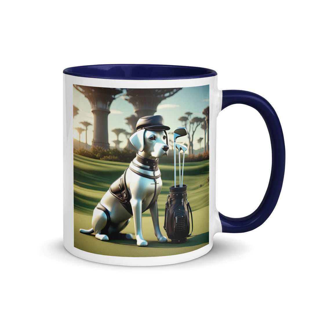 Mug with Color Inside-Labrador Retriever Golfer V11