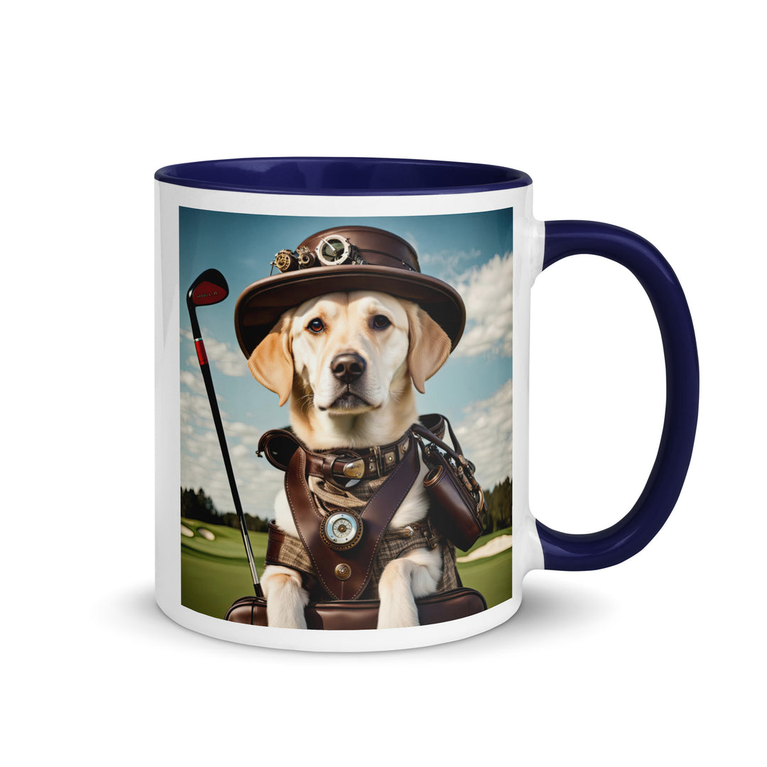 Mug with Color Inside-Labrador Retriever Golfer V12