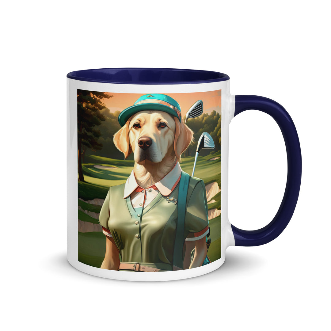 Mug with Color Inside-Labrador Retriever Golfer V15