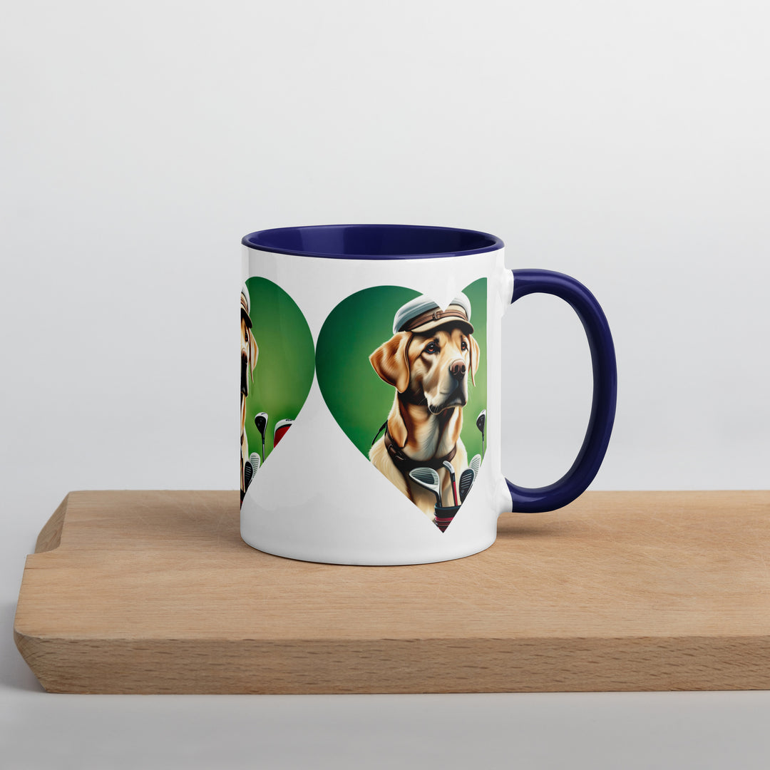 Mug with Color Inside-Labrador Retriever Golfer V26