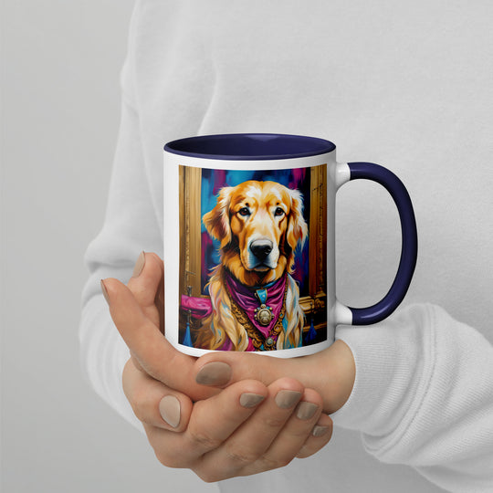 Golden Retriever- Mug with Color Inside V4